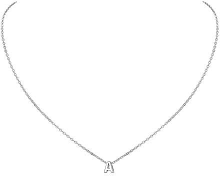 ChicSilver Collana Donna Argento 925 Collana con Iniziale A Collane in Argento con Iniziale A con Confezione Regalo