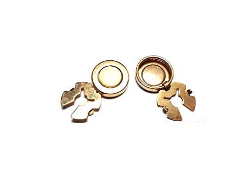 BLUSUPERSHOP artigianale 1 Coppia COPRIBOTTONI 18 MM Bagno Oro Copri Bottoni Bijoux Uomo in Omaggio Portachiavi