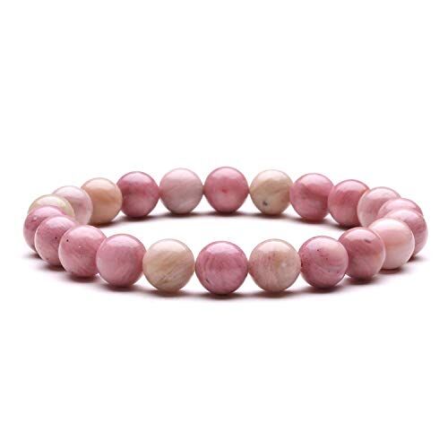 J.Fée Bracciale rodocrosite, Bracciale Uomo Donna Elastico da Vere 8mm Pietre Preziose Naturali Reiki Regalo Donna Uomo Regalo di Donna Regalo Festa della Mamma