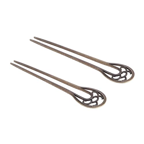 POPETPOP 2 Pezzi Di Bobby Marrone Metallo Cinese Francese Pin Copricapo Per Donne Mollette Per Donne Bobby Pin Miss Francia