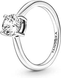 PANDORA - Anello argento sterling zirconia_cubica Donna, Argento, 190052C01-56