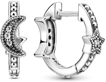 Pandora Orecchini  con mezzaluna e stelle  in argento sterling