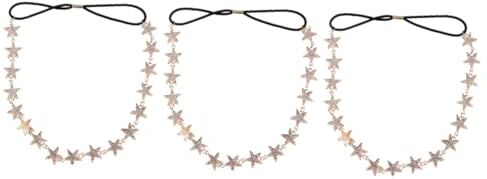 MAGICLULU 3 Pz a stella piena di diamanti barrette forcine copricapo d'oro accessori per glitterati cerchio per in lega gioielli per super lampo Pentagramma