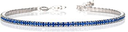 namana Bracciale Tennis Donna Blu, Bracciale Blu Zaffiro per Donna e Raggazza, Delicato Bracciale Tennis con Zirconi Cubici Blu, Bracciale Oro Fine per Donna, Regalo Donna