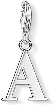 Thomas Sabo Charm Club Pendente da Donna a Forma di Lettera A in Argento Sterling 925 0175-001-12