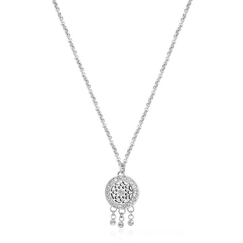 Brosway Collana Girocollo Donna In Acciaio Con Simbolo Acchiappasogni, Collana Donna Collezione Chakra BHKN095