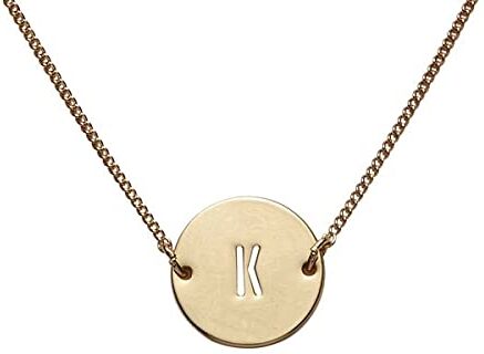 la carterie Collana con ciondolo Black & Gold lettera "K