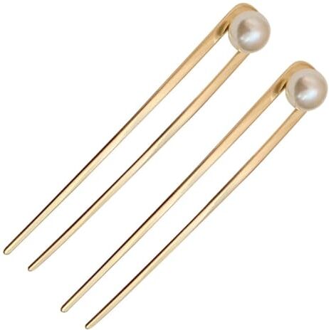 POPETPOP 10 Pcs A Forma Di U Tornante Bastoni Per Forcella Della Perla Perla Pin Francese Accessori Per Clip Di Da Sposa Accessori