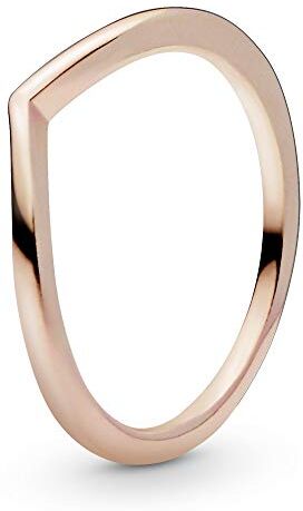 PANDORA Anello Wishbone lucido placcato in oro rosa 14 carati , 60