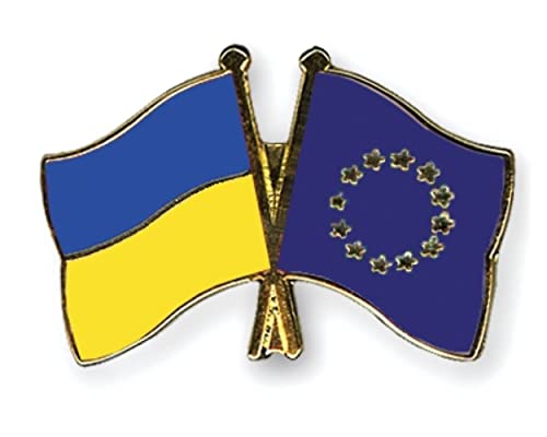 Generisch Spilla dell'amicizia dell'Ucraina – Bandiera dell'Europa europea – Spilla in metallo, Smalto duro