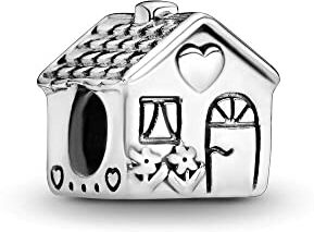 Aiwedanisnting Donna Ciondolo Little House Argento 925 Colgantes con Zirconia cubica per Charm Bracciale