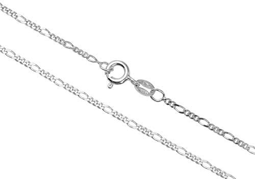 Aka Gioielli ® Collana Donna Uomo in Argento Sterling 925 Rodiato Catenina Modello Figaro 1.7 mm Lunghezza: 45 cm