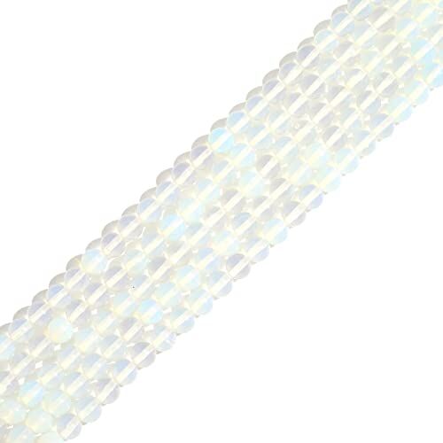 ACYUNLEI Pietra naturale 6mm Opal rotondo cristallo energia pietra perline sciolti Gemstone fai da te liscia per bracciale collana orecchini gioielli Making