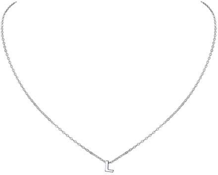 ChicSilver Collanina Argento 925 Donna Iniziale Collana Iniziale L Collane in Argento con Iniziale L con Confezione Regalo