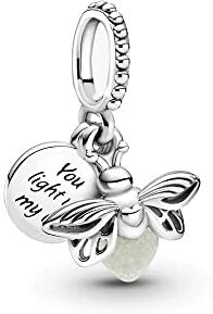 Aiwedanisnting Donna Ciondolo lucciole lucciole lucciole Argento 925 Colgantes con Zirconia cubica per Charm Bracciale