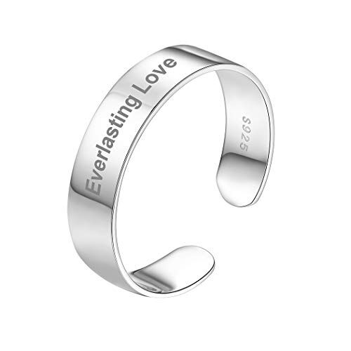 PROSILVER Anelli Personalizzati con Incisione Anello Argento Personalizzato Lucida 05mm Personalizzare Anelli Personalizzabili con Incisione Anelli personalizzati con Nome con Confezione Regalo