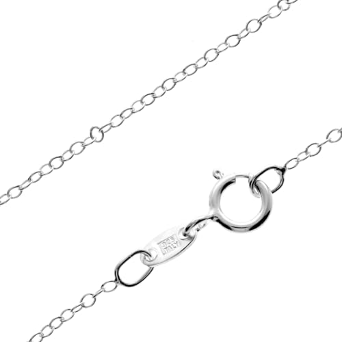 SilverAmber Jewellery Collana Donna a catena sottile in argento 925 Forzatine (Cable Trace 1.15 mm) 42 cm, vari stili e misure prodotto in Italia