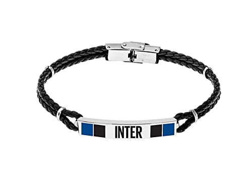 Inter Unisex-Adult Bracciale, Nero Blu Acciaio, Taglia Unica