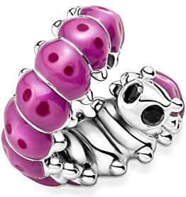 Pandora Charm   Bruco riccioluto rosa