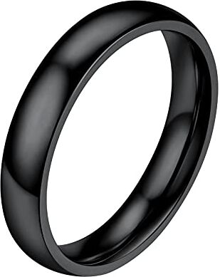 PROSTEEL Anello Uomo Nero Anelli da Uomo Donna Nero Fede Anello Acciaio Uomo Nero Misura 17