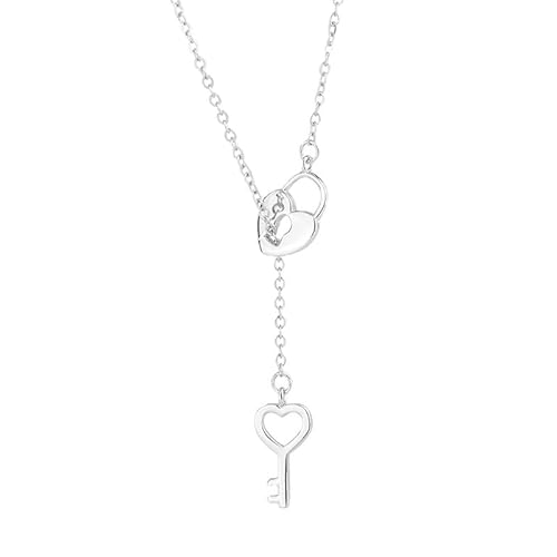 MAYJAI Piede argento 990 cuore chiave collana donna