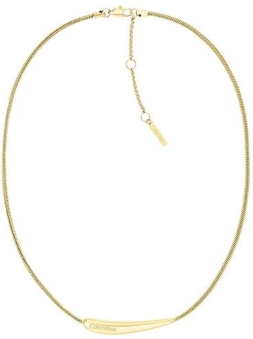 Calvin Klein Collana da donna Collezione ELONGATED DROPS in Acciaio Inossidabile, Oro (Gold)