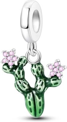 NARMO 925 Sterling Silver Bead Charm per Braccialetti Cactus Pendolo Pendenti fit Pandora Braccialetti DIY Gioielli Regali