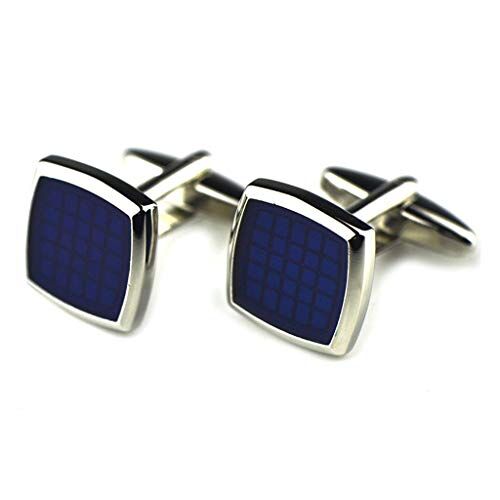 S&W SHLAX&WING S&W SHLAX & WING Gemelli in smalto blu scuro per gemelli da uomo New Classic