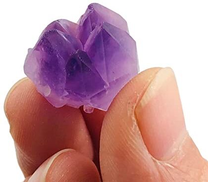 XIFMKBWB 1pc pettine di cristallo di quarzo rosa ametista naturale pettine for massaggio dei capelli a denti larghi collezione di regali di pietre preziose (Color : Amethyst Flower, Size : 1pc 2-3cm)