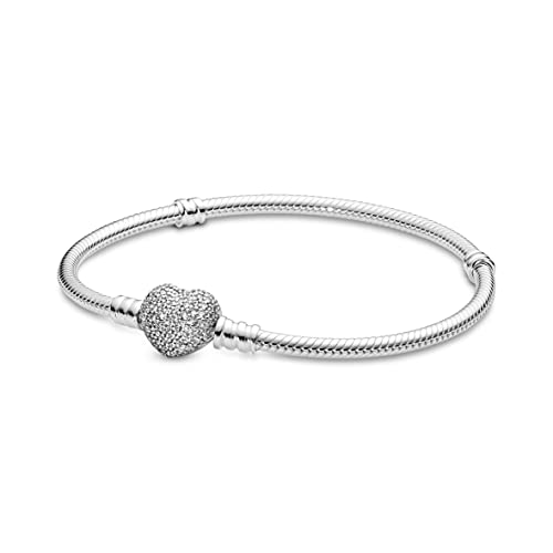 PANDORA Bracciale con Charm Donna argento - 590727CZ, 19 cm