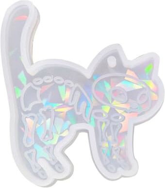 Generic Stampo a forma di gatto carino stampo fatto a mano orecchino ciondolo stampo in silicone fai da te olografico resina stampo per gioielli portachiavi