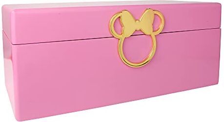 Peers Hardy Disney Minnie Mouse rosa massiccio laccato portagioie e chiusura Minnie Mouse placcato oro VX700653L