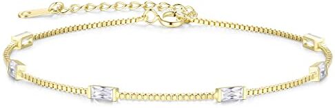 LOUISA SECRET Bracciale Donna Argento 925 Braccialetto Zirconi Cubici Placcato Oro Bracciali Donna Gioielli Regalo Natale Compleanno Festa Della Mamma per Moglie Amiche Amica