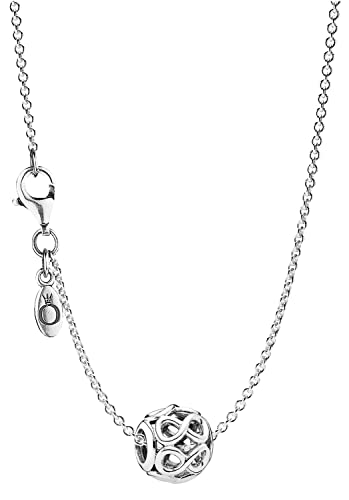 Pandora Collana con ciondolo con simbolo dell’infinito, elegante collana da donna, splendido set regalo per donne alla moda