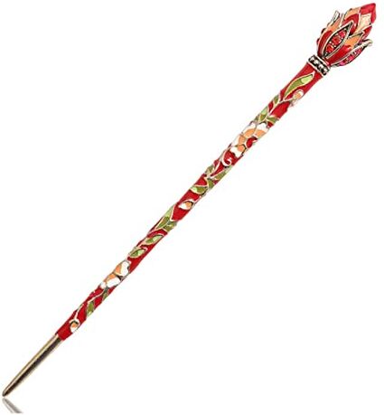 MOOCO MORNING Stile cinese fiore di loto smalto per capelli pin stick accessori donna costume classico clip di capelli in metallo gioielli