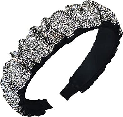 HappyERA- Bling strass fascia partito copricapo per le donne bianco