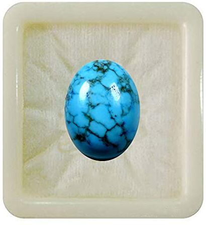 CaratYogi Natural Line Natural Turquoise Calibrata sciolta gemma ovale ovale pietra natale Sagittario zodiacale astronomia e astrologia Segno Gioielli che producono 4 ct