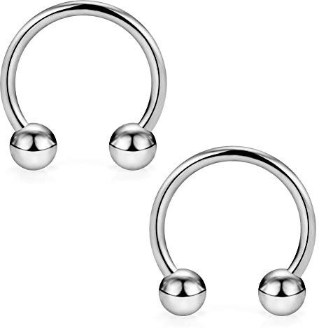 Cizme Titanium Horseshoe Piercing Naso Lip Helix Labret Septum Ring 16G 14G 18G 20G Naso Ring Lip Piercing Ring