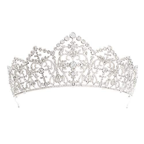 SEPBRIDALS Cristallo zircone CZ sposa Royal tiara Crown donne accessori per capelli gioielli S16439
