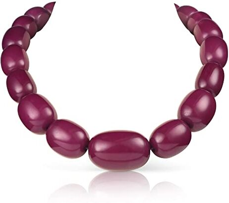 ZAVANA Grande Collana Viola per Donna, Collana Grande e Spessa, Collana di Bigiotteria, Collana Donna Fatta a Mano, Eleganti Gioielli Bohémien per Donna