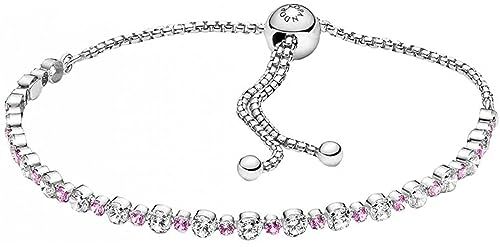 Pandora Bracciale 599377C02-1 rosa e trasparente