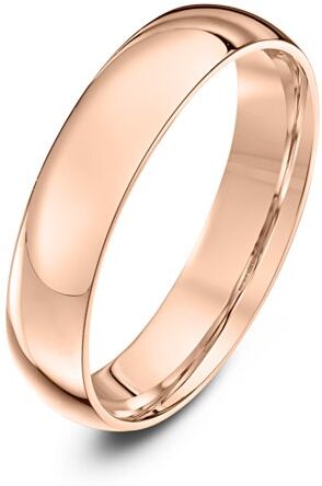 Theia Anello Nuziale Unisex in Oro Rosa 9K (375), Pesante, Vestibilità Comoda, Lucido, 4 mm Misura 13.5