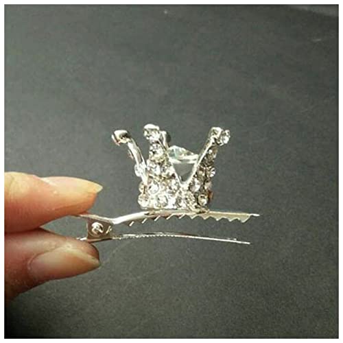 DUnLap Molletta Capelli Carino Crystal Princess Party Crown Corona Tiara Hairpin clip in argento placcato for ladies accessori for capelli Accessori Capelli (Size : Model 10)