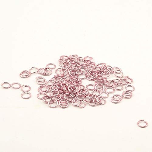 Creative Anelli in alluminio, per lavoretti artistici e bijoux, rosa, 7.25mmx150