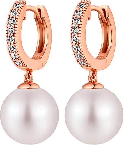 Miaofu Pearl Earrings Orecchini Perle Donna Orecchini Pendenti Perle  Orecchini Con Perle Anallergici Orecchini Perle Pendenti,Perle Goccia Orecchini,Orecchini Perle Oro Bianco,Orecchini Perle Argento