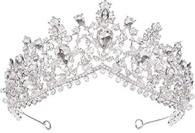 FRCOLOR Regina Di Cristallo Principessa Di Strass Diadema Nuziale Di Strass Diadema Intarsiato Di Strass Diadema Di Strass Matrimonio Di Strass Sposa Capi Di Abbigliamento Alta Qualità