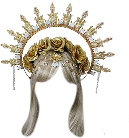 MCAOAL Cerchietto per capelli fai da te, da principessa, per spettacoli, feste di fine anno, vintage, diademi per capelli da donna