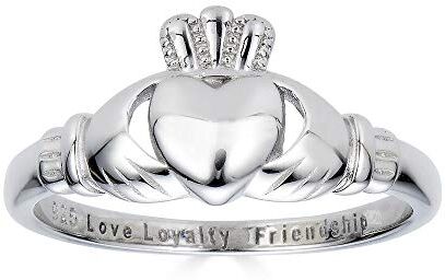 Piccoli Tesori Anello Argento 925 "Love Loyalty Friendship incisa Claddagh