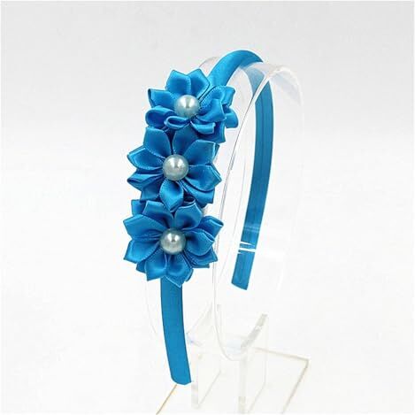 AMPUTEE Fascia carina Accessori for capelli con fiori Bellissima fascia Fascia for capelli da principessa Tiara (Color : Blue)