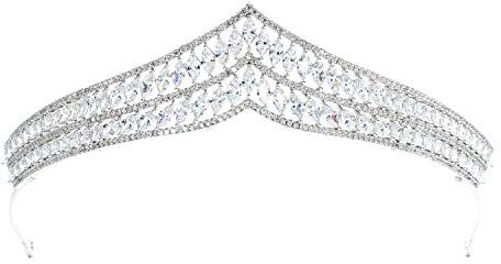 SEPBRIDALS Cristallo Cubic CZ Wedding Wedding Royal Tiara Corona Accessori Capelli Gioielli CH10142